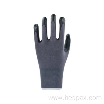 Hespax 15G Foam Nitrile Safety Gloves Breathable Comfort